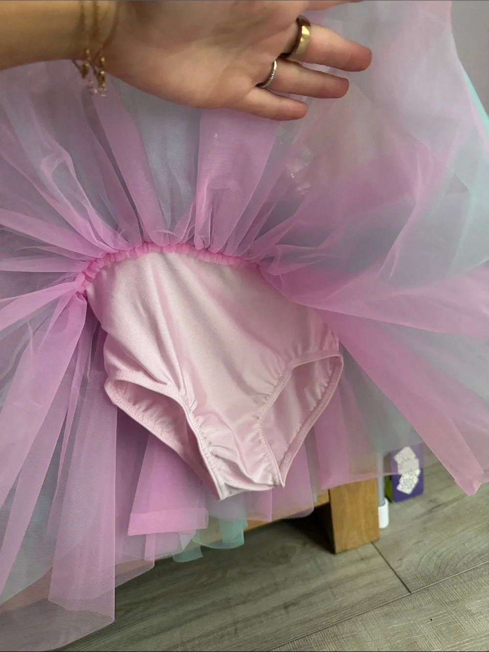 Glamour Costumes Dance Tutu- Toddler Girl Size SC- Green/Pink Floral